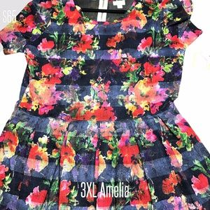 LuLaRoe Amelia Dress Floral Print